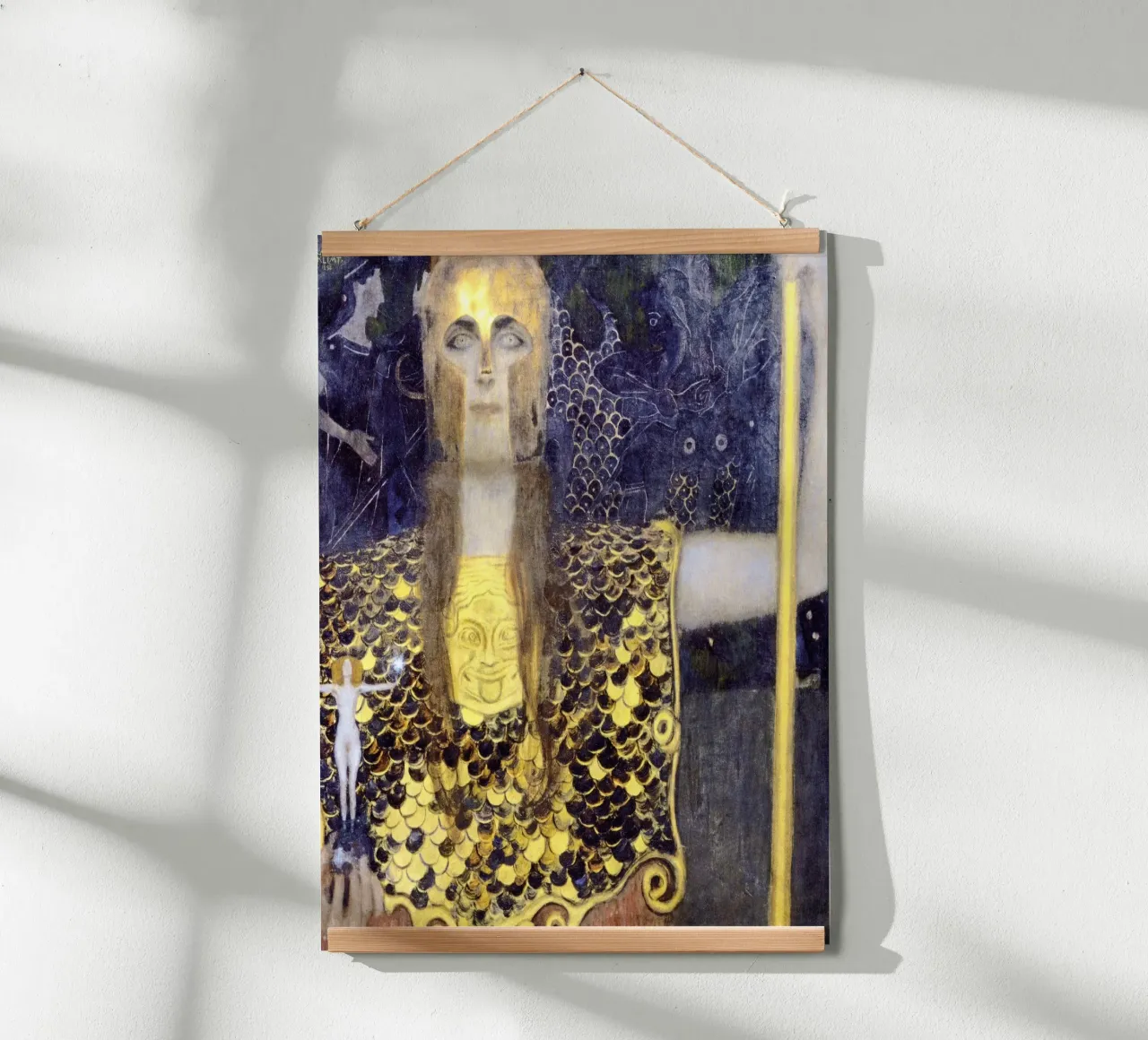 Pallade Atena di Gustav Klimt (1898) poster con telaio in legno da Gustav Klimt ART Prints