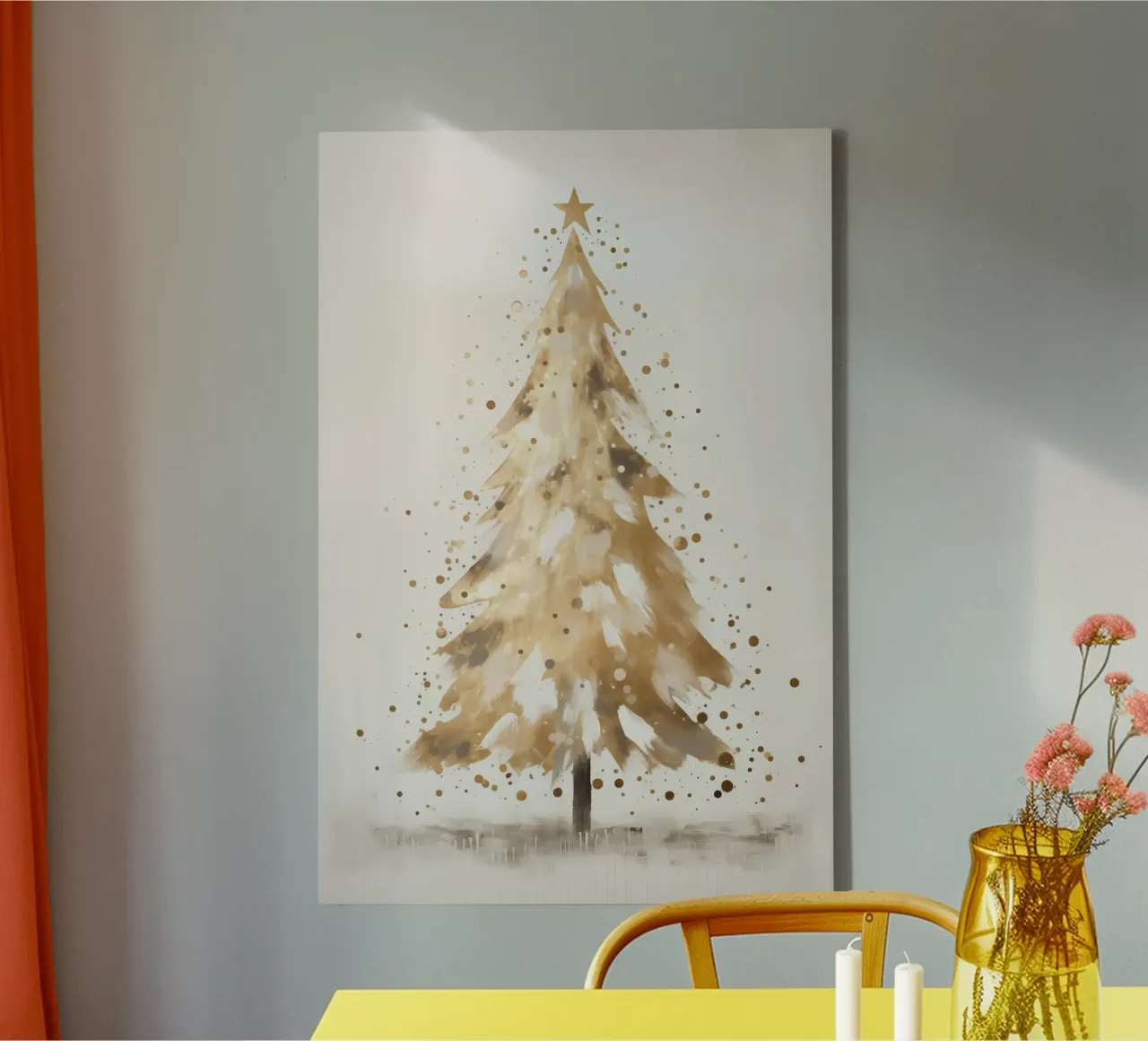 Albero di Natale tela con Cornice a cassetta da Imagine