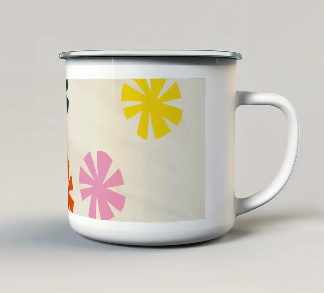 Prato tazza in smalto da Rose Beck Art