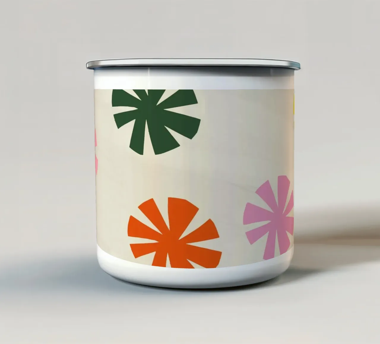 Prato tazza in smalto da Rose Beck Art
