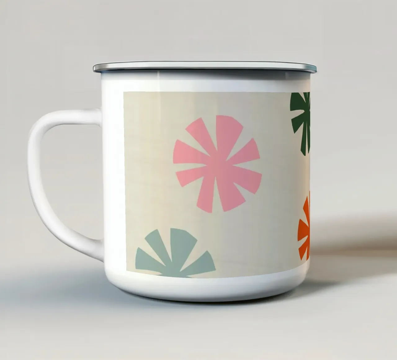 Prato tazza in smalto da Rose Beck Art