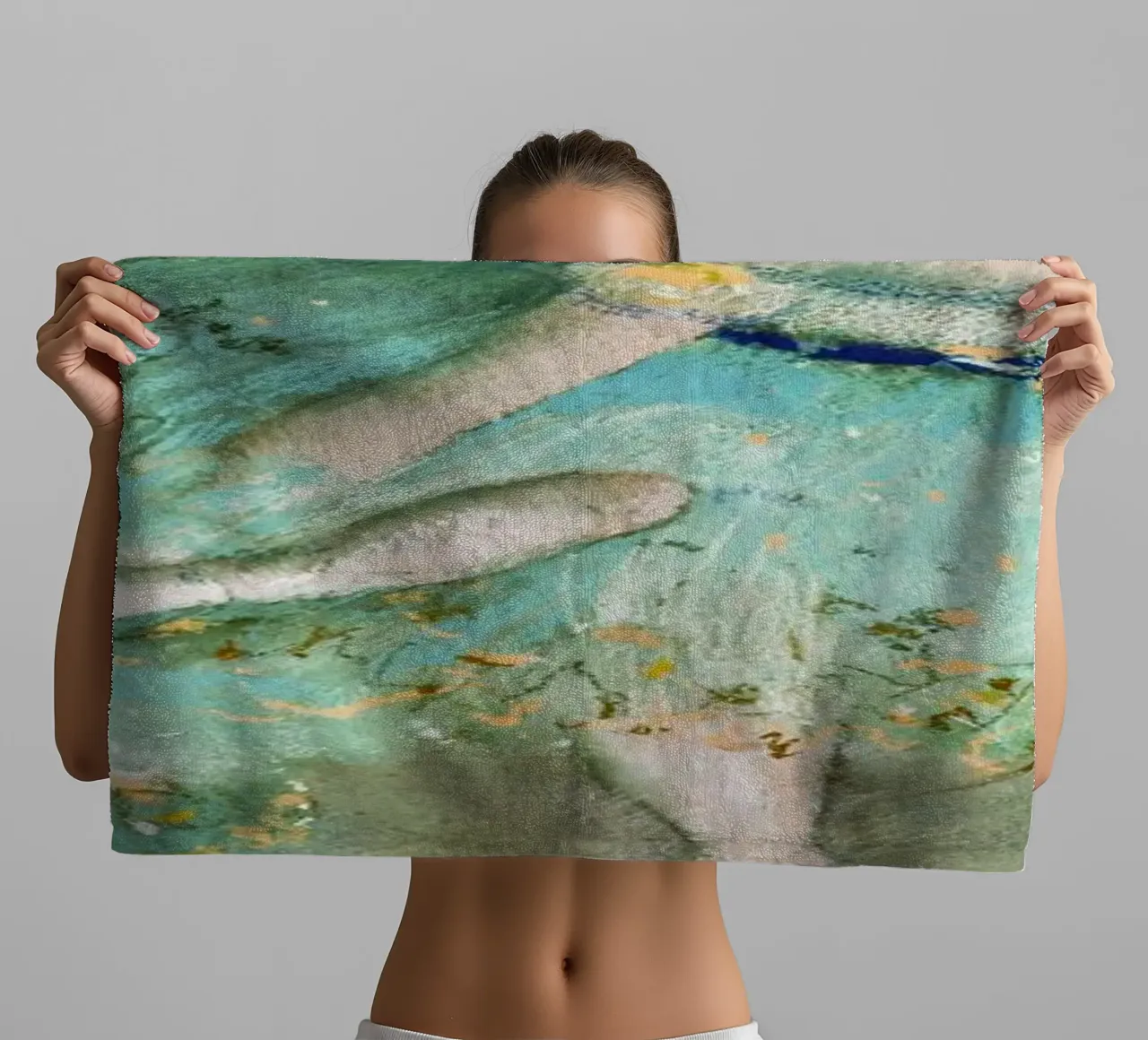 Edgar Degas’ Swaying Dancer (Dancer in Green) towel by Venus Art