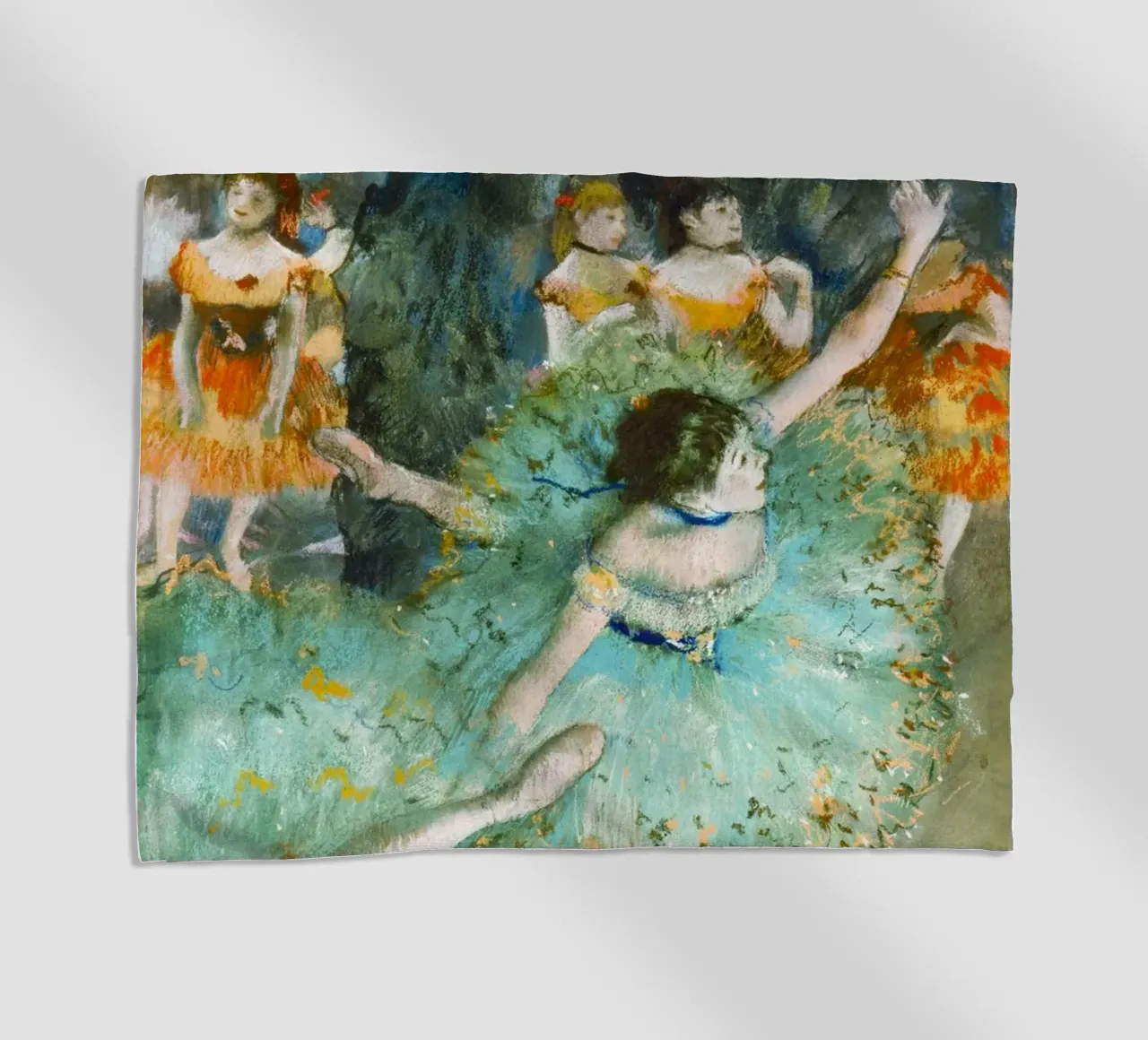 Edgar Degas’ Swaying Dancer (Dancer in Green) beach towel by Venus Art