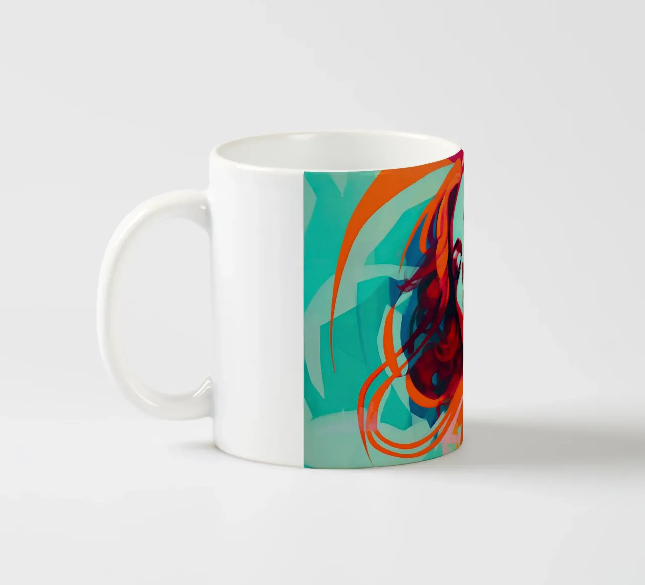 Ritratto femminile colorato tazza in ceramica da Imagine