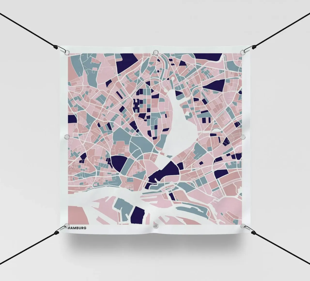 Hamburg III pvc-zeil van The Cartography Collection