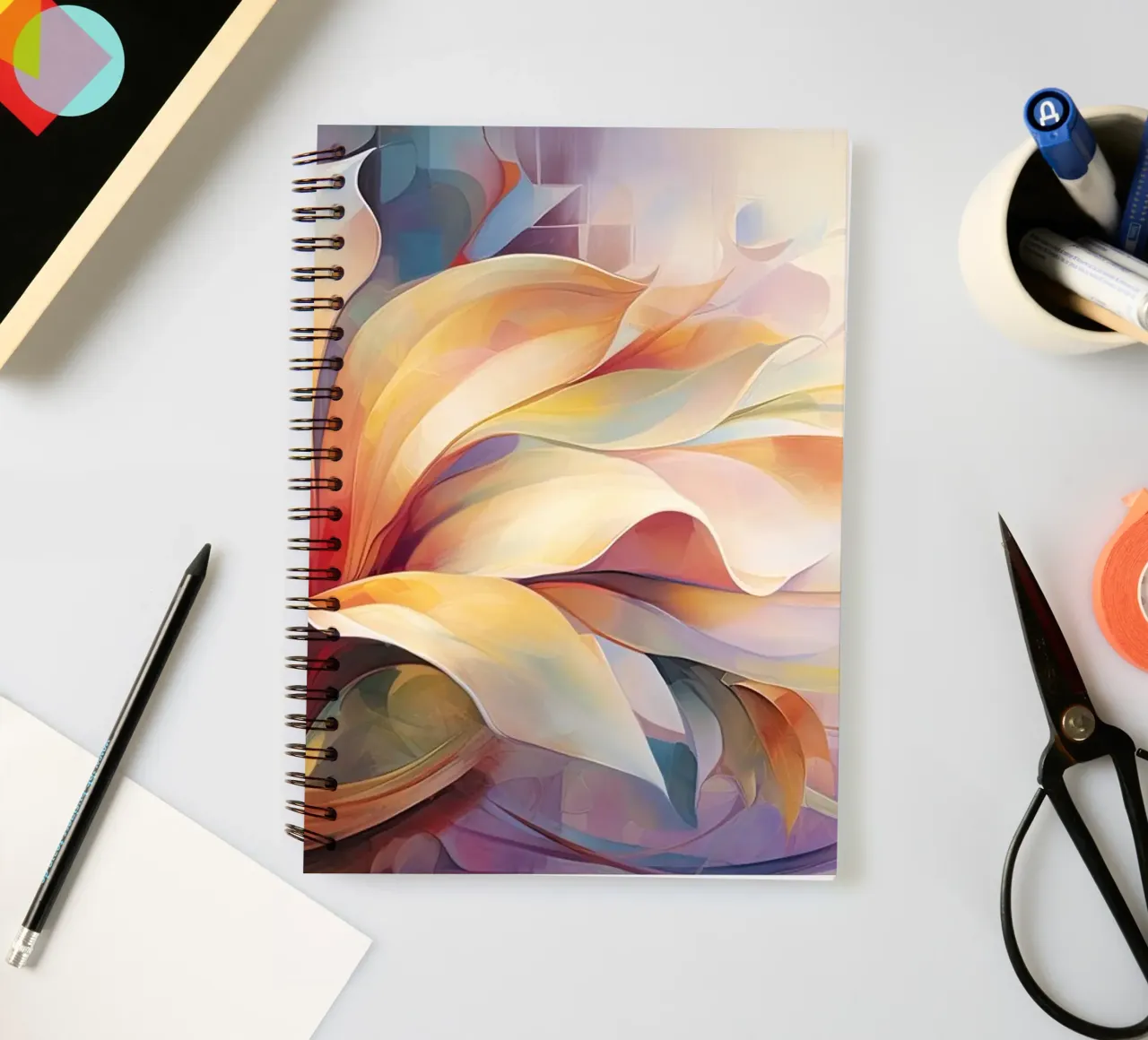 Bloem abstract spiral notebook by Imagine
