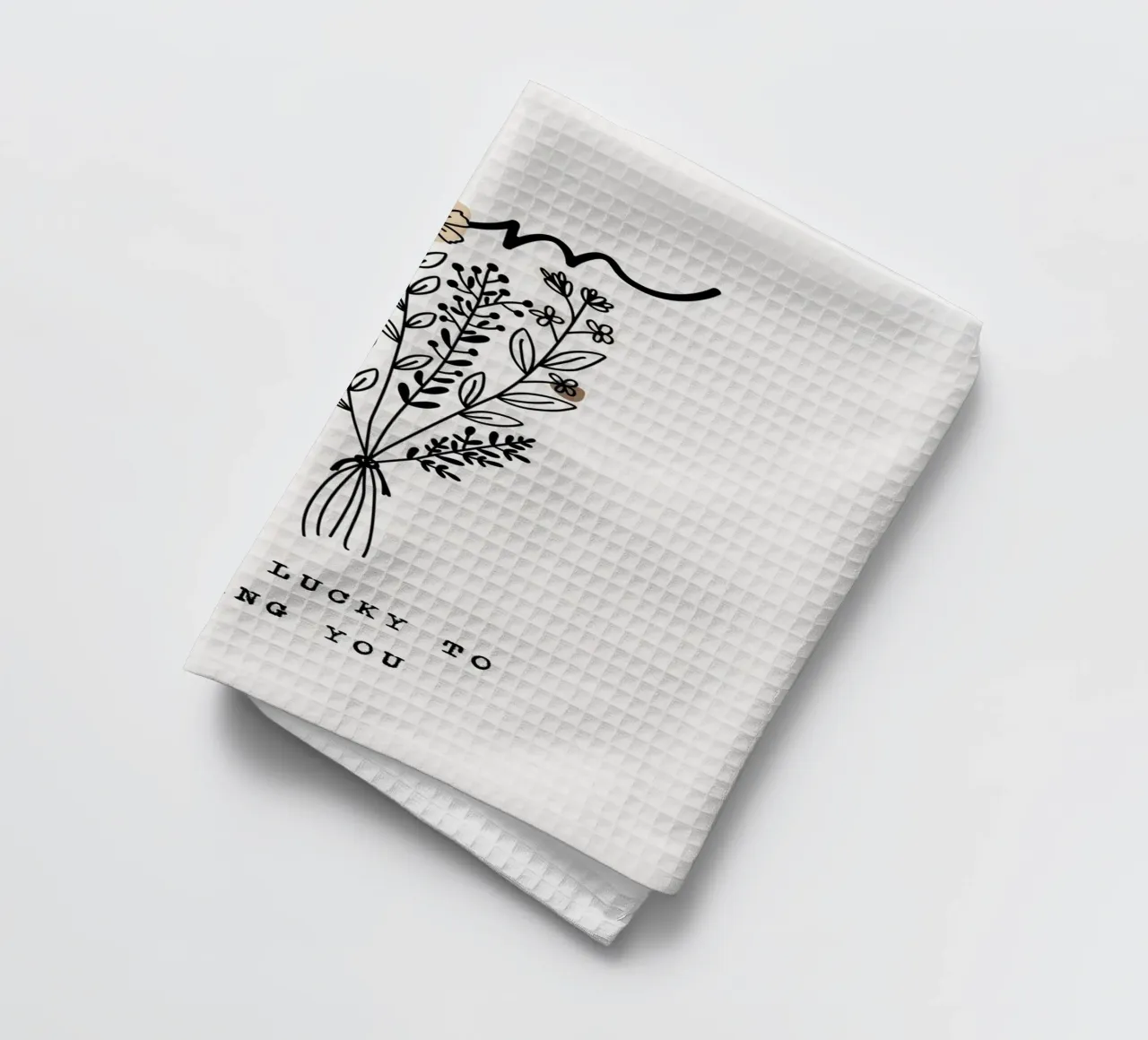 Mamma sono così fortunata ad averti. canovaccio da cucina da ArtDesign by KBK