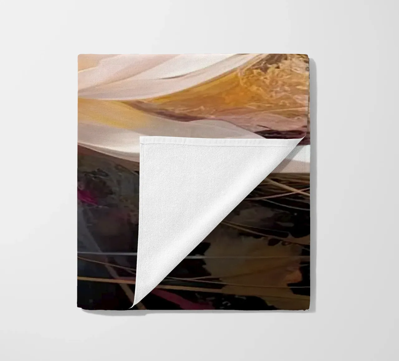Flower on dark background beach towel by Imagine