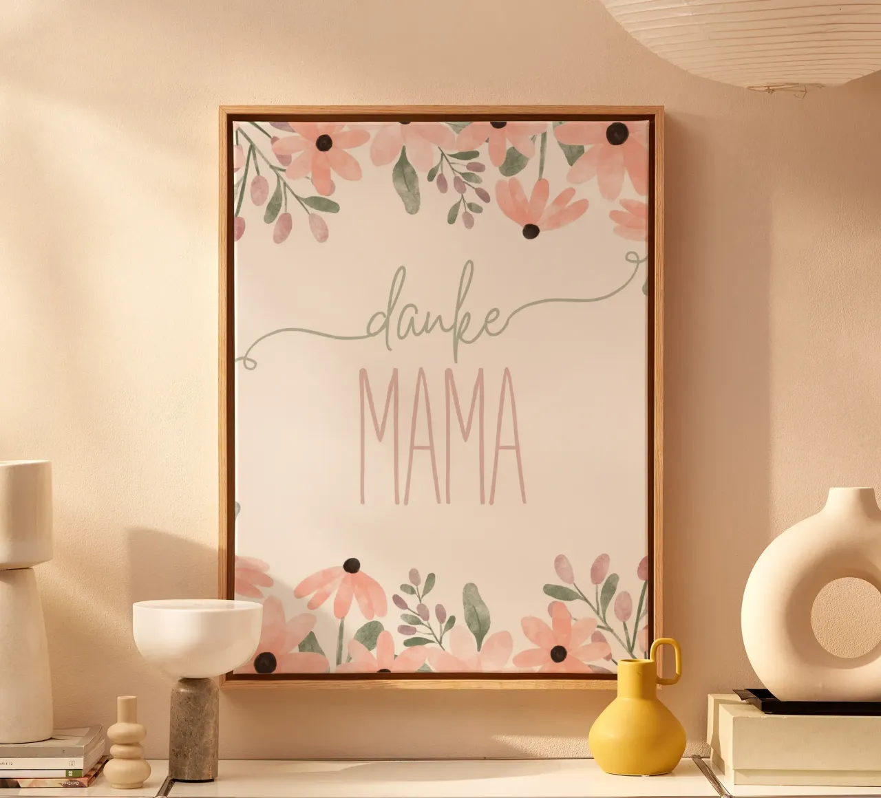 grazie mamma tela con Cornice a cassetta da ArtDesign by KBK