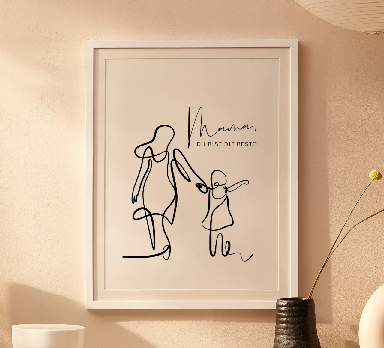 Mamma, DU BIST DIE BESTE! poster con telaio in alluminio da ArtDesign by KBK