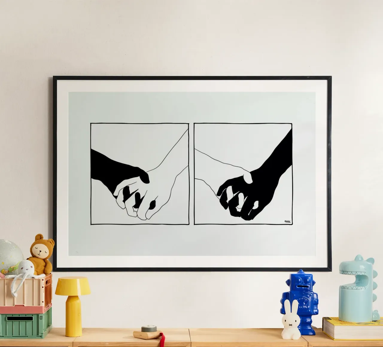 Together poster con telaio in plastica da Ninhol