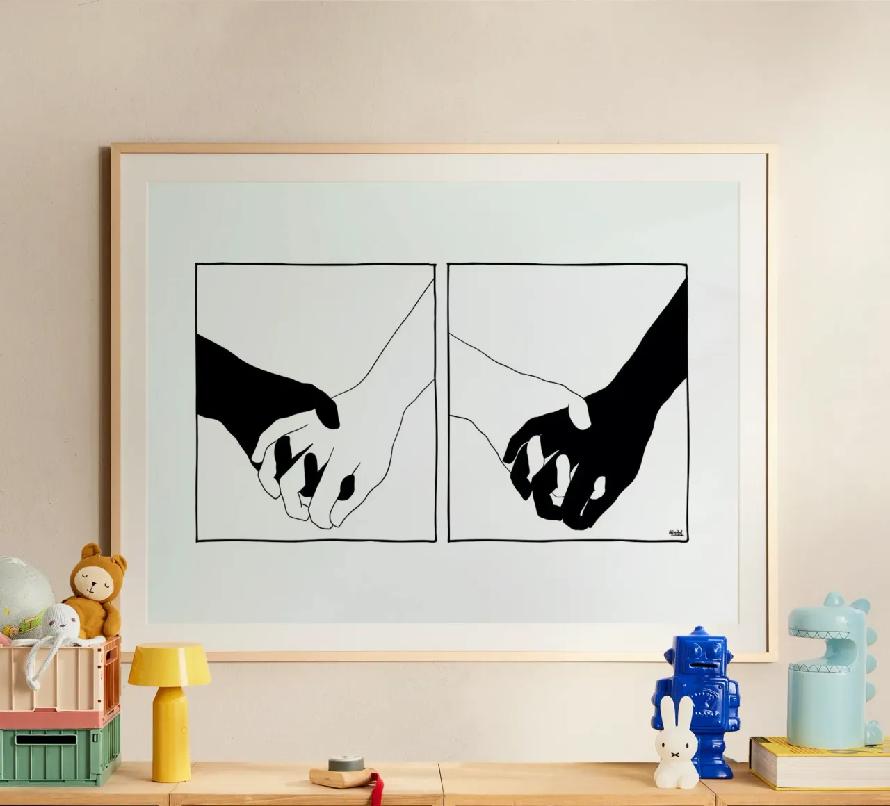 Together poster con telaio in plastica da Ninhol