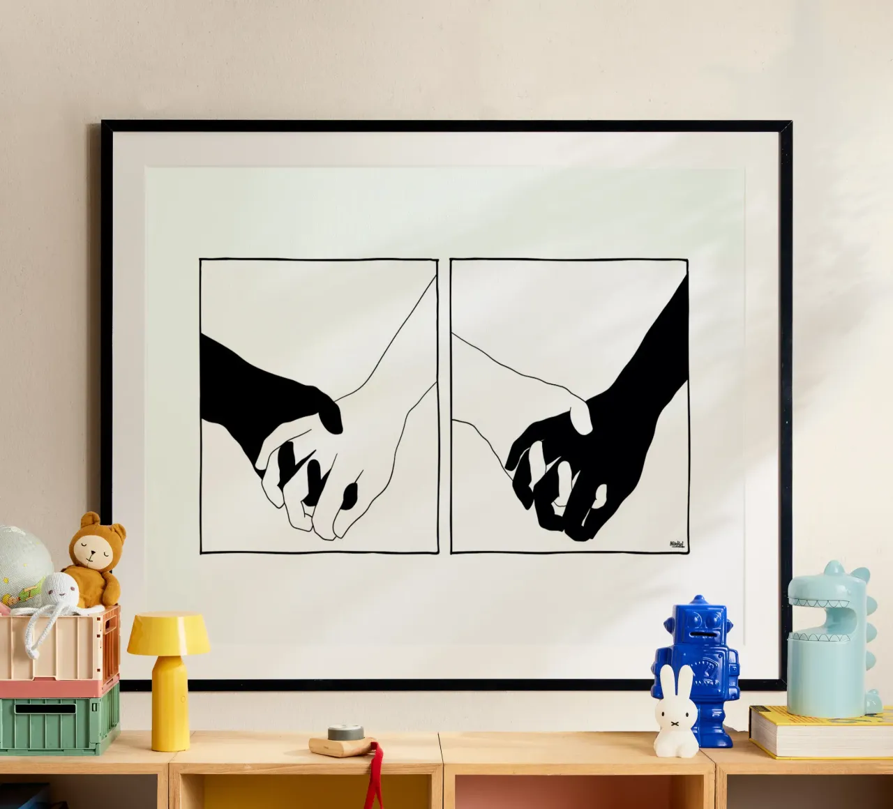 Together poster con telaio in plastica da Ninhol