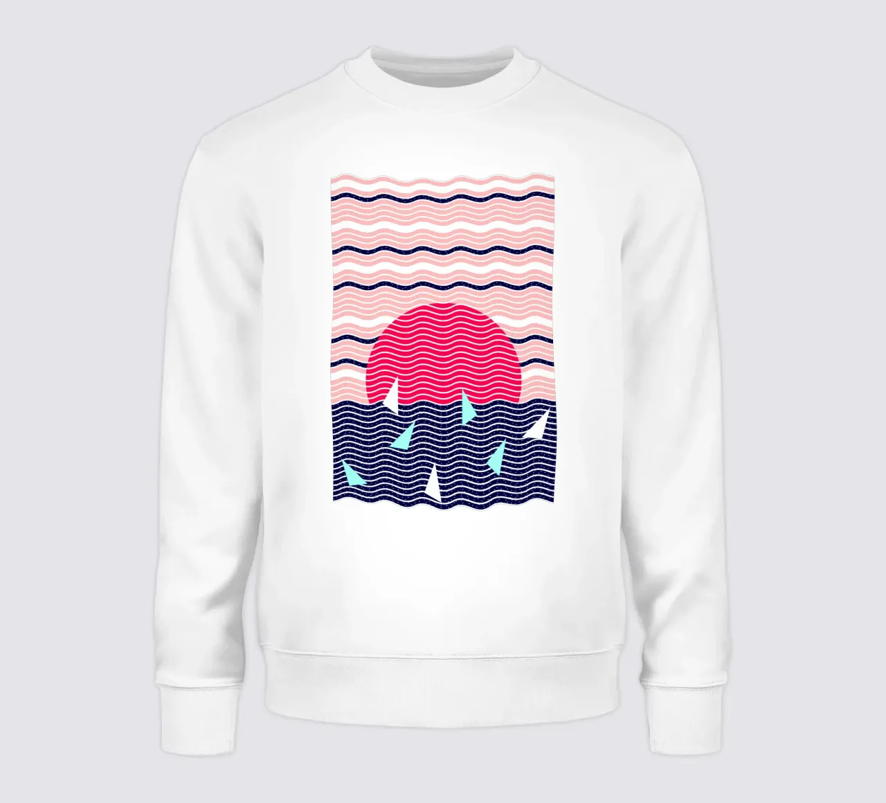 Hola Océano Atardecer Olas sudadera de SilverPegasus