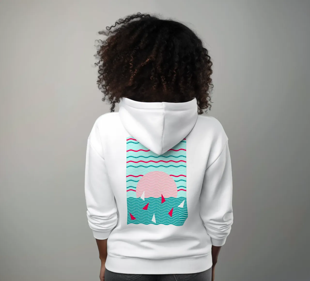 Ciao Oceano Vele Rosa felpa con cappuccio da SilverPegasus