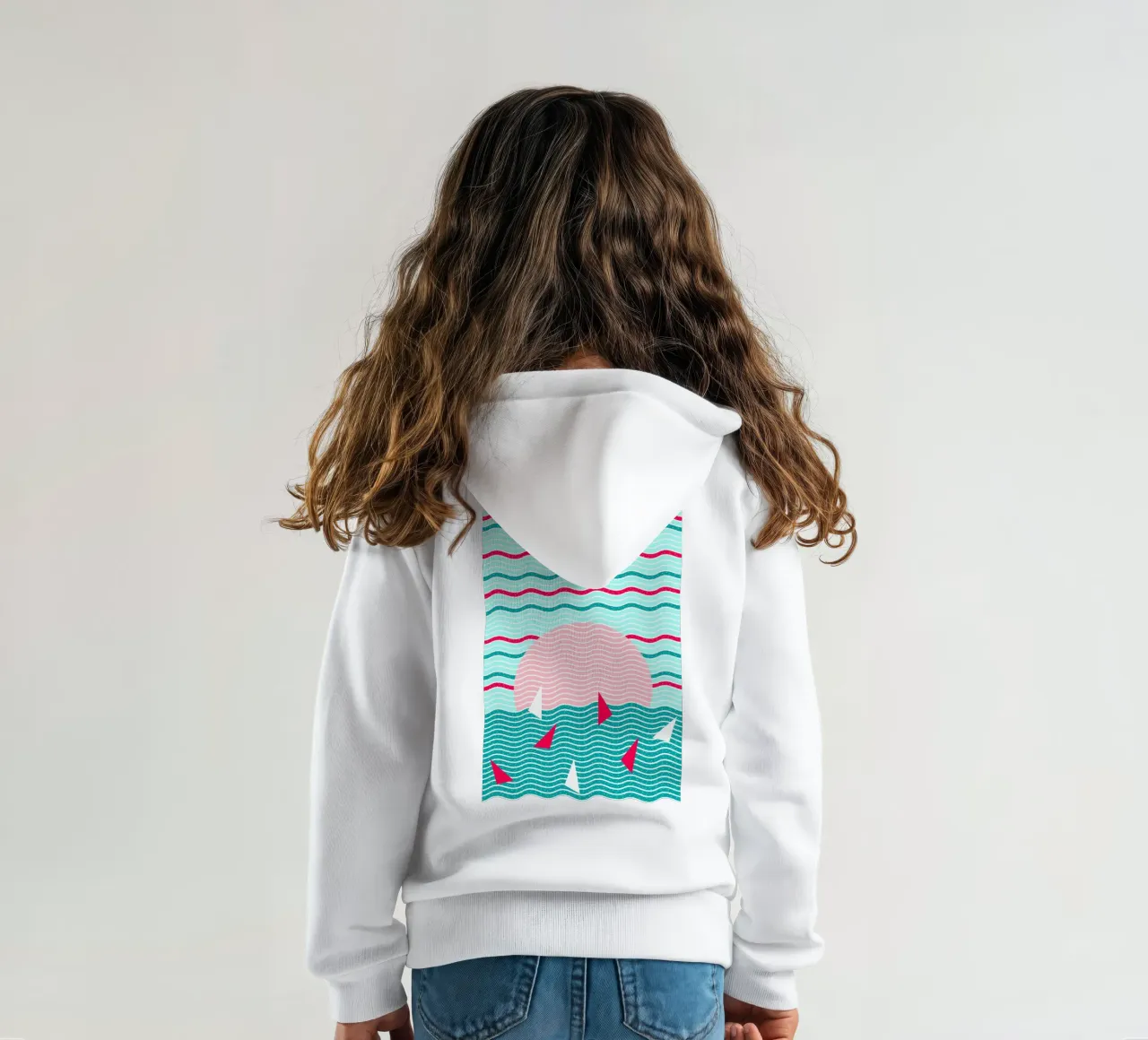Ciao Oceano Vele Rosa felpa bambino con cappuccio da SilverPegasus