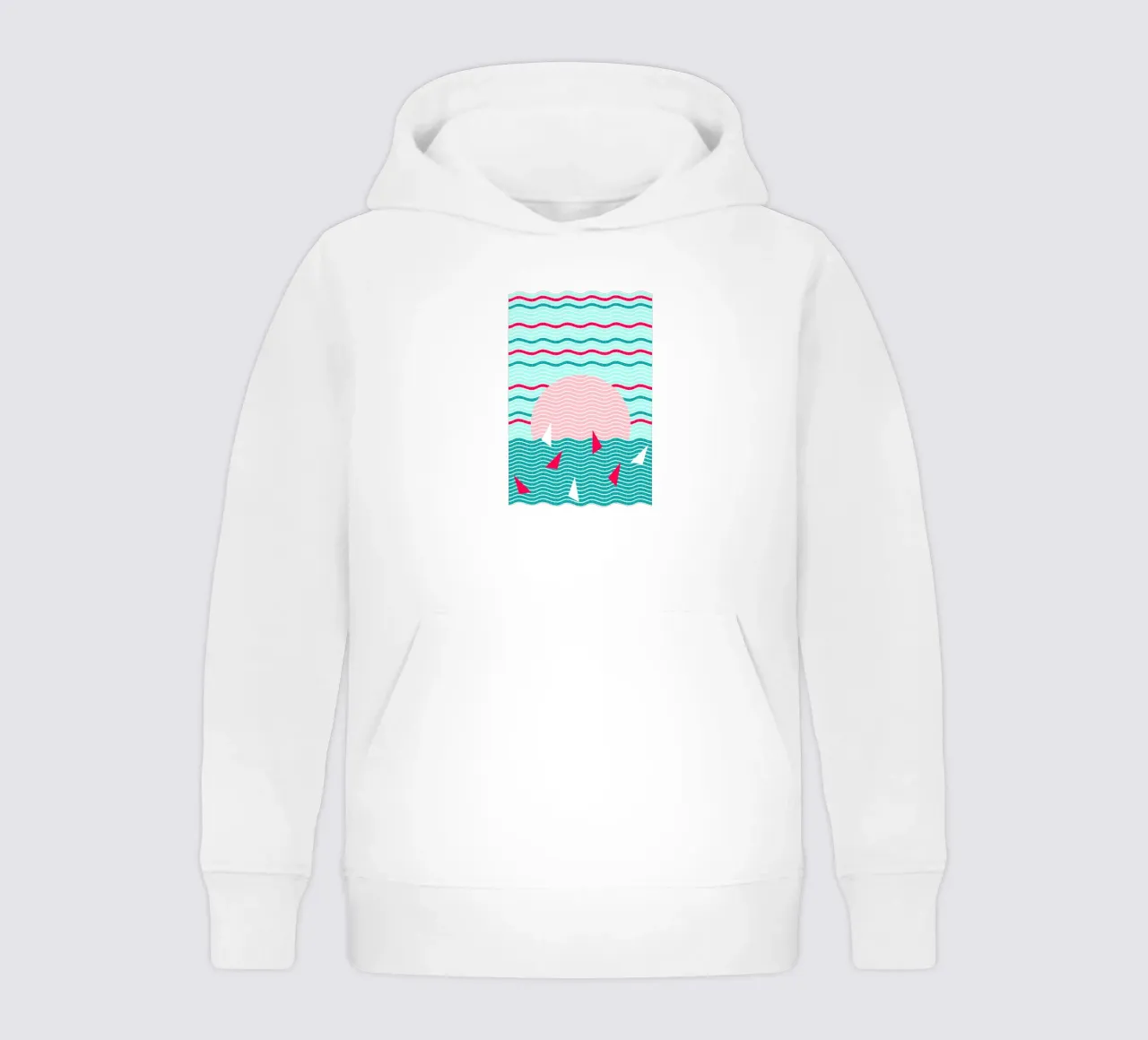 Ciao Oceano Vele Rosa felpa bambino con cappuccio da SilverPegasus