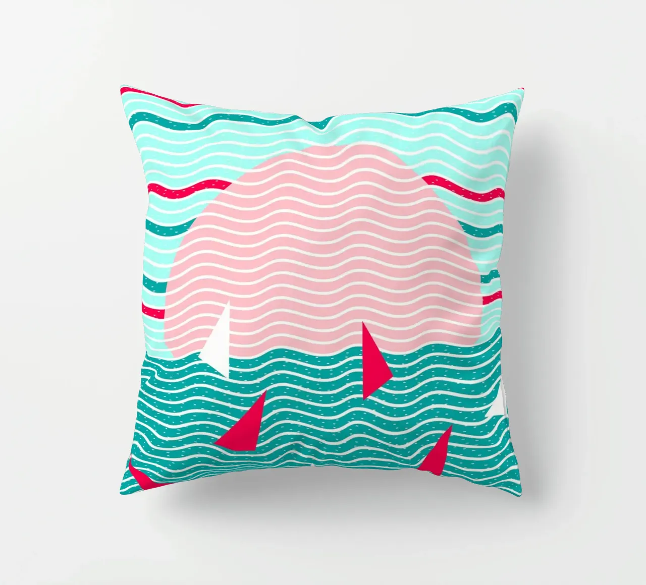 Ciao Oceano Vele Rosa cuscino da SilverPegasus