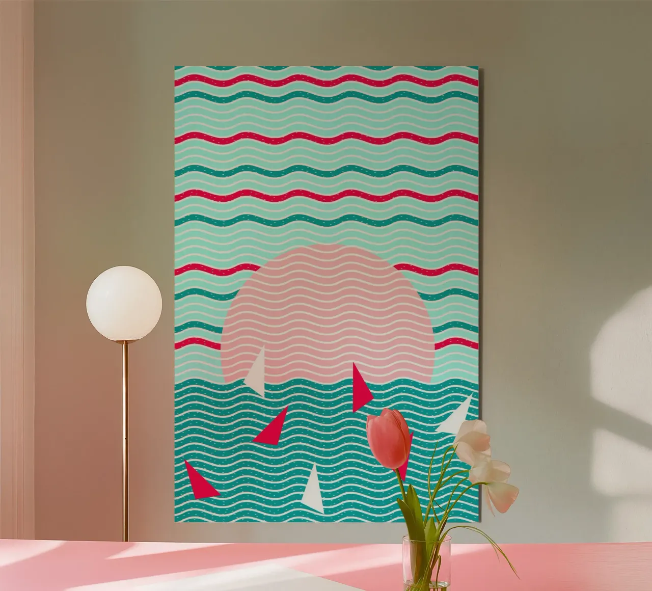 Hello Ocean Pink Sails forex plate by SilverPegasus