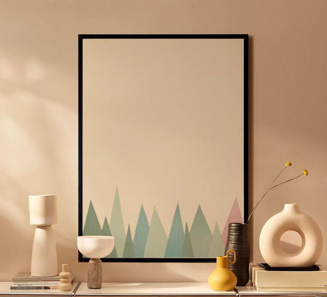 Schneebedeckte Berge Poster von Cassia Beck Collage