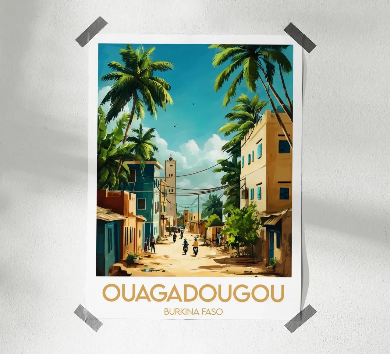 Ouagadougou poster hahnemühle by Frame the World