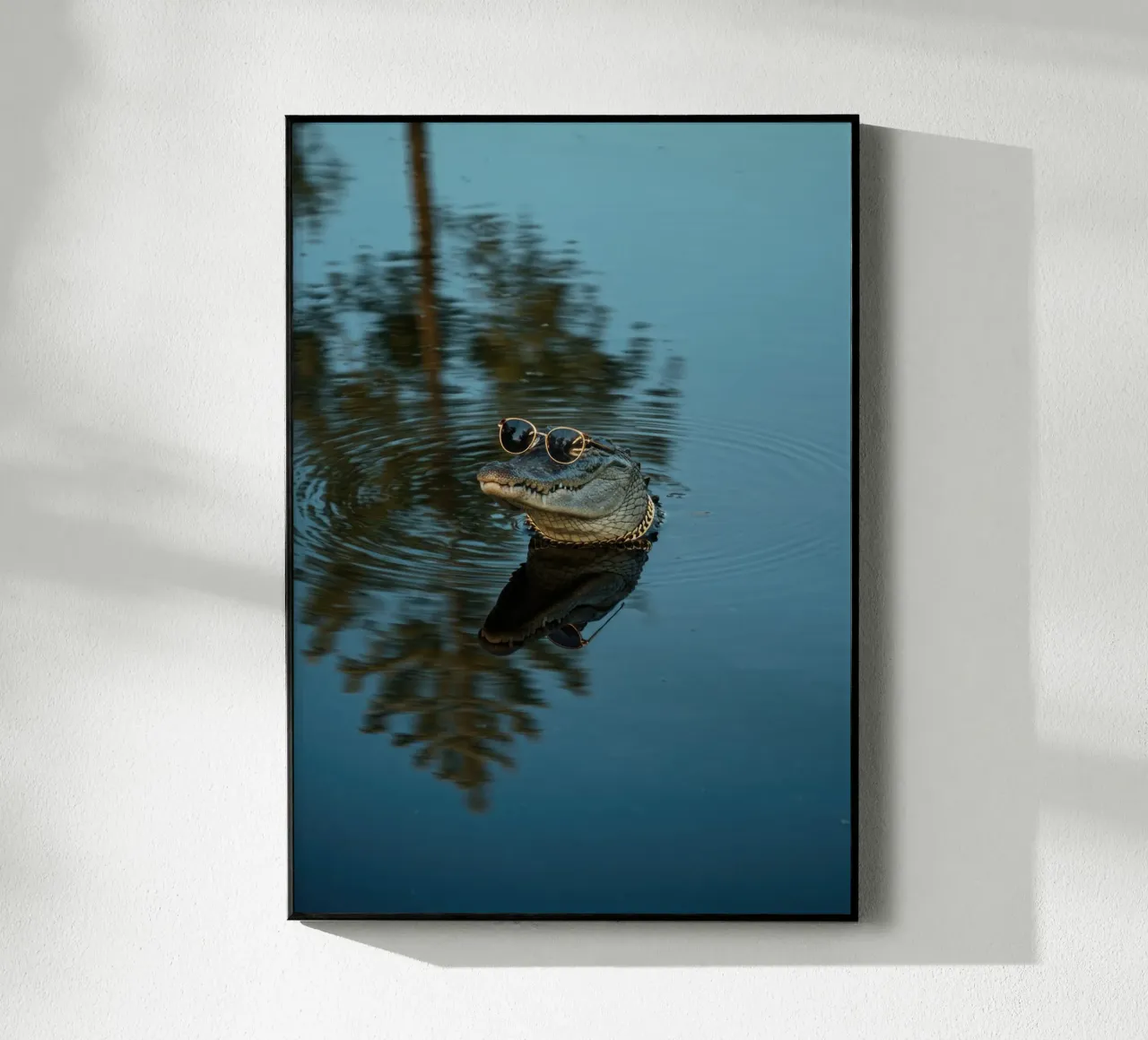 Alligatore cool plexiglass da Pawtrait Studio