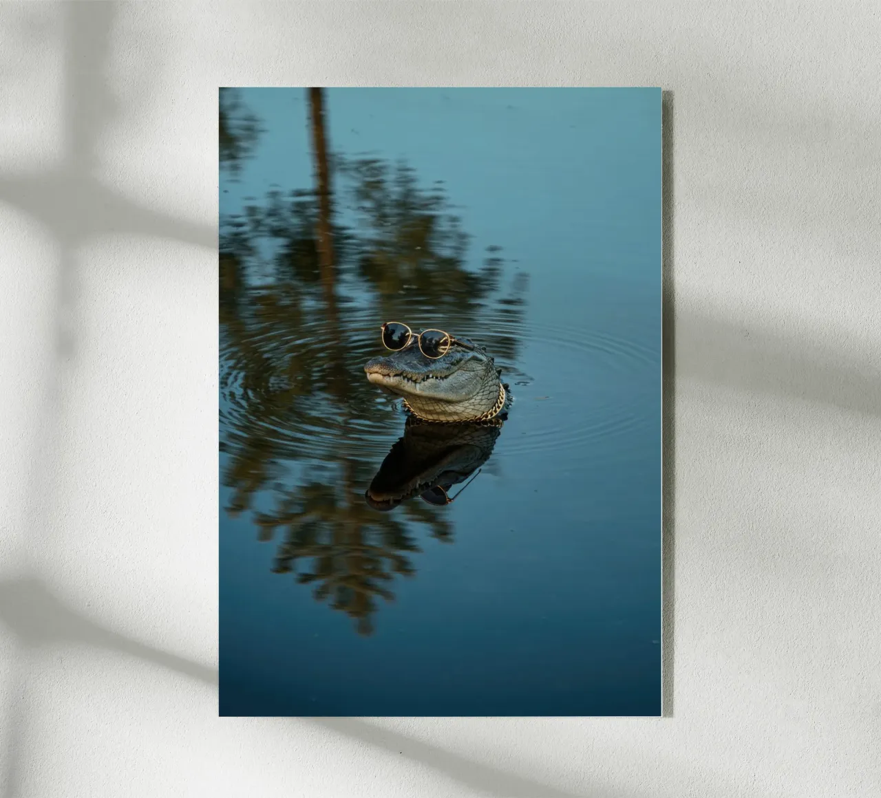 Alligatore cool plexiglass da Pawtrait Studio