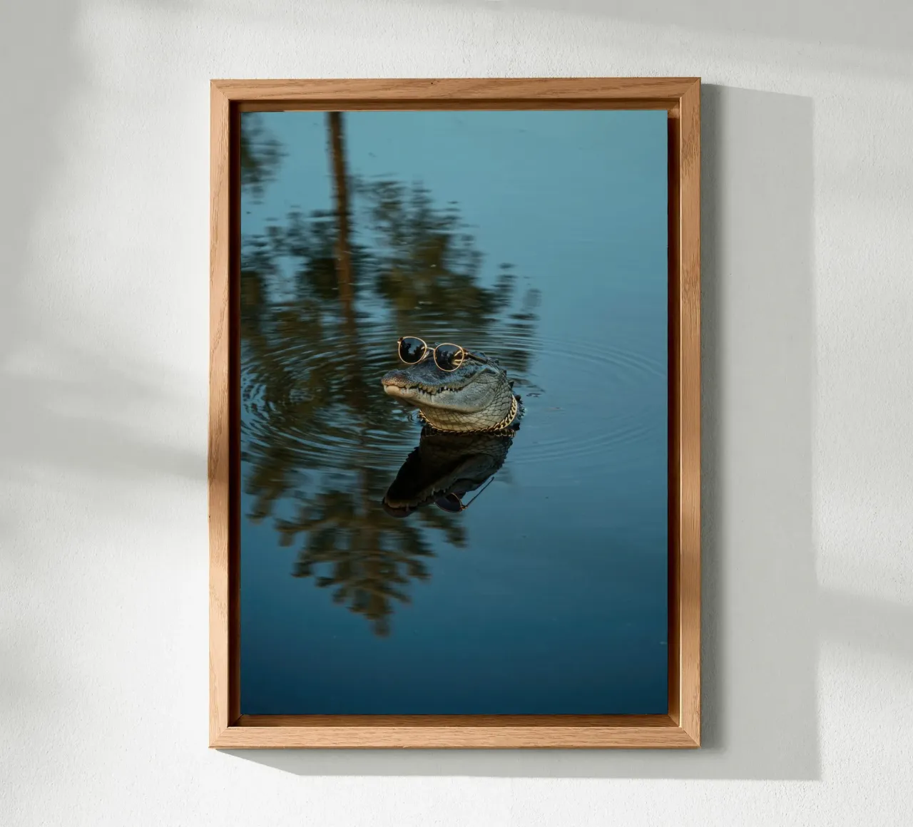 Alligatore cool alluminio dibond da Pawtrait Studio