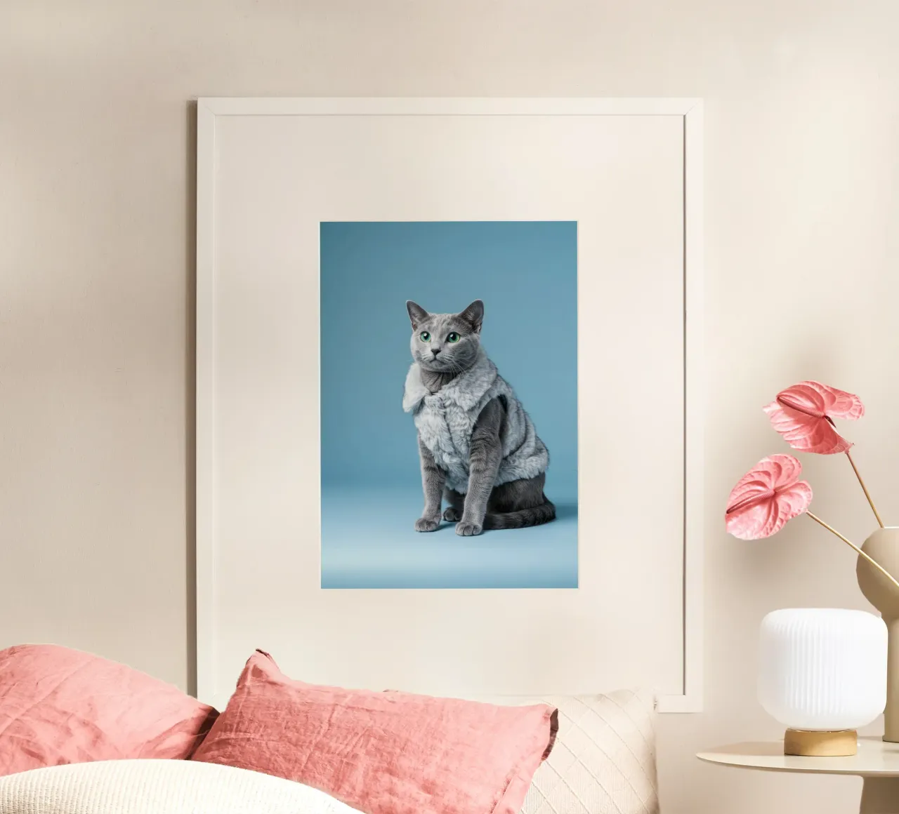 Gatto blu poster da Pawtrait Studio