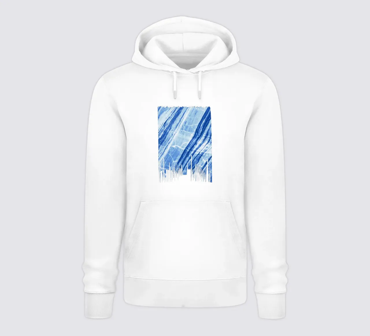 Mármol abstracto azul vaquero sudadera con capucha de SilverPegasus