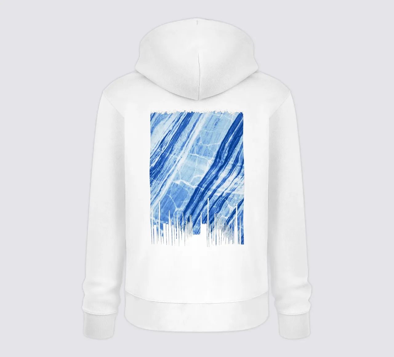 Mármol abstracto azul vaquero sudadera con capucha de SilverPegasus
