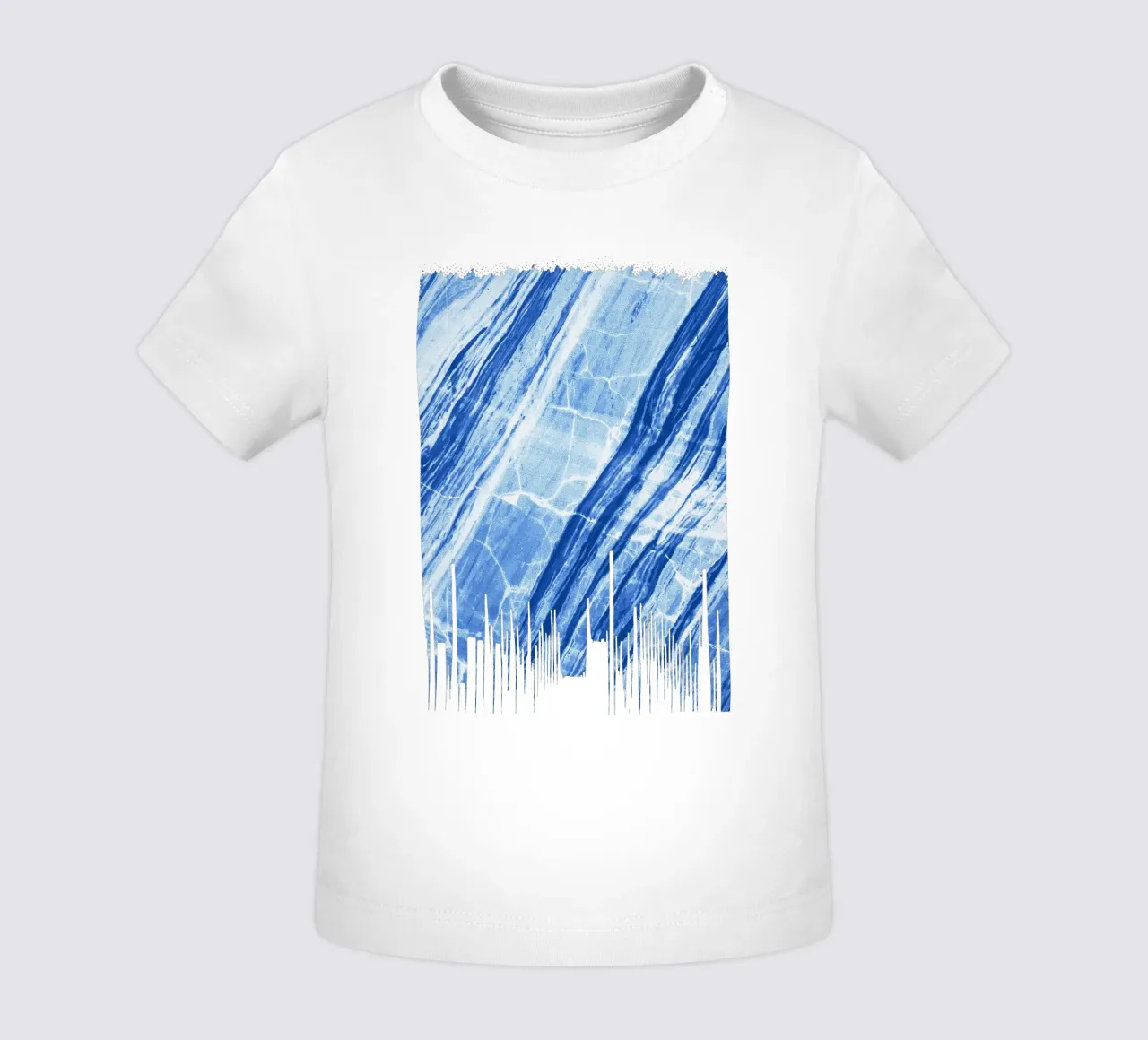Abstract Marble Denim Blue baby t-shirt by SilverPegasus