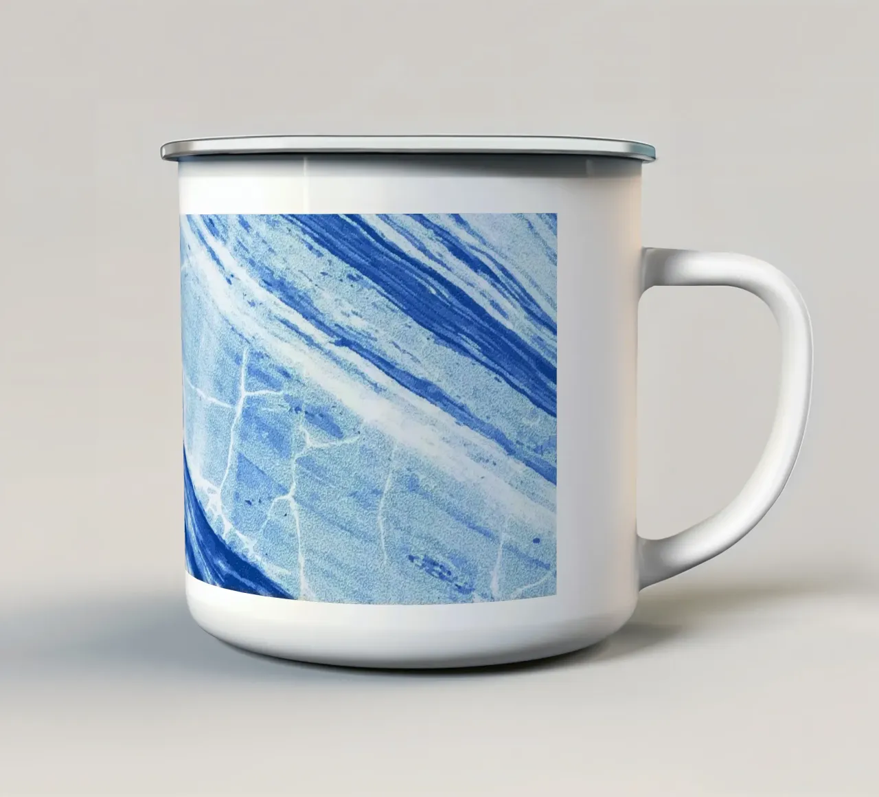 Marmo astratto Blu Denim tazza in smalto da SilverPegasus