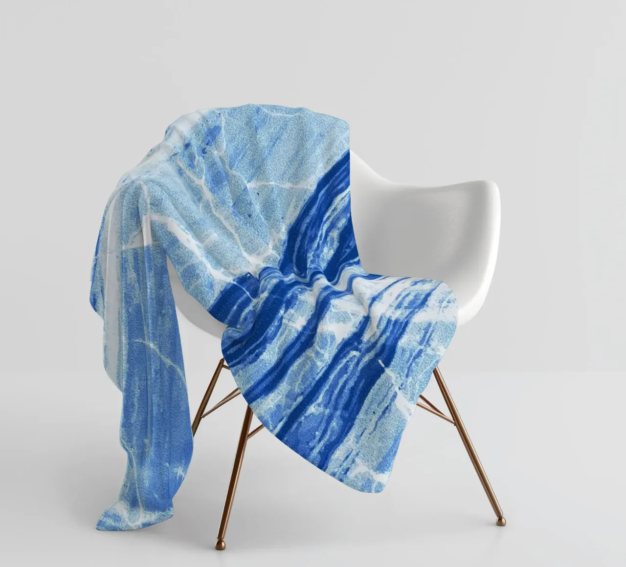 Abstract Marble Denim Blue plaid polaire de SilverPegasus