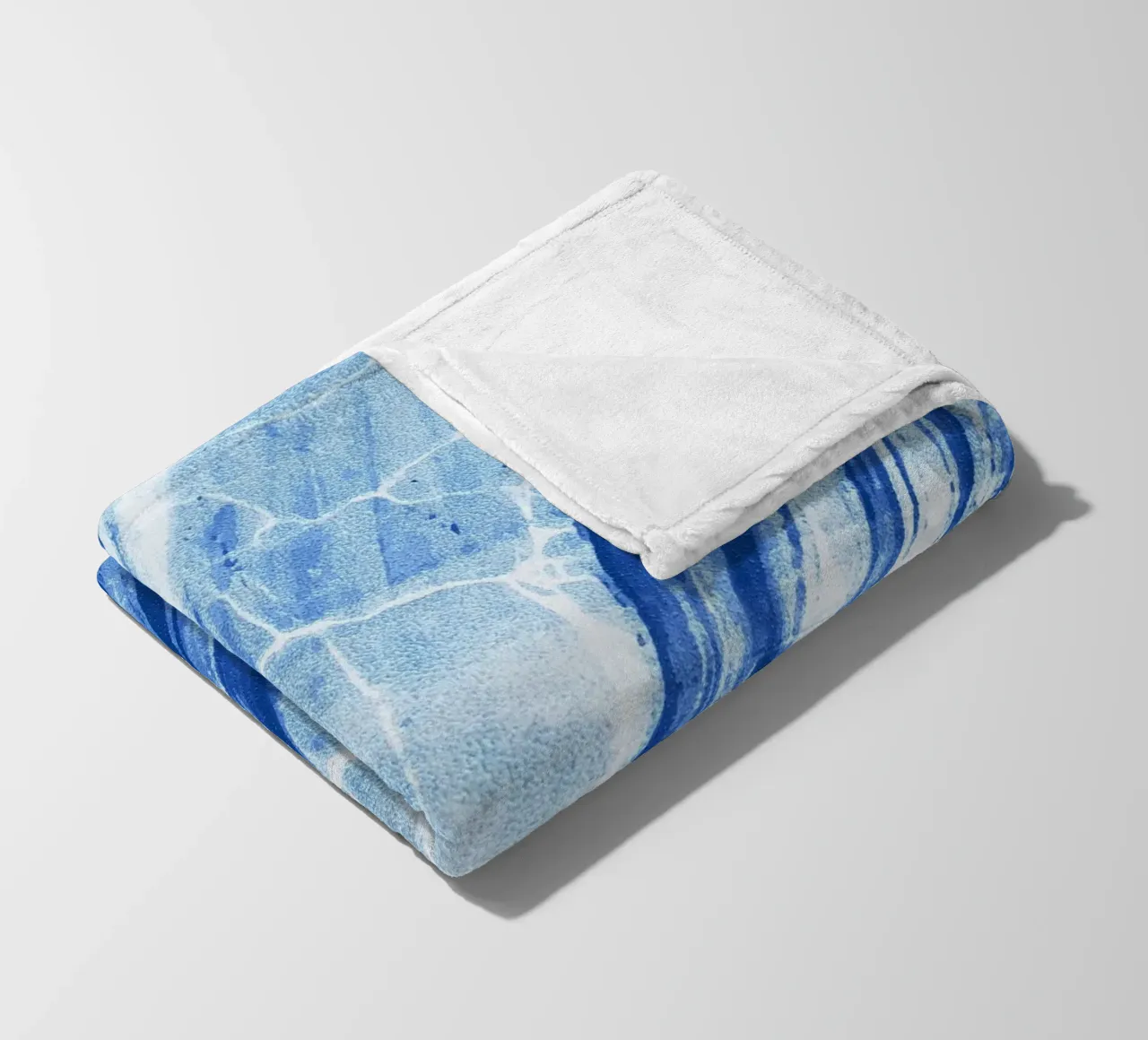 Abstract Marble Denim Blue plaid polaire de SilverPegasus