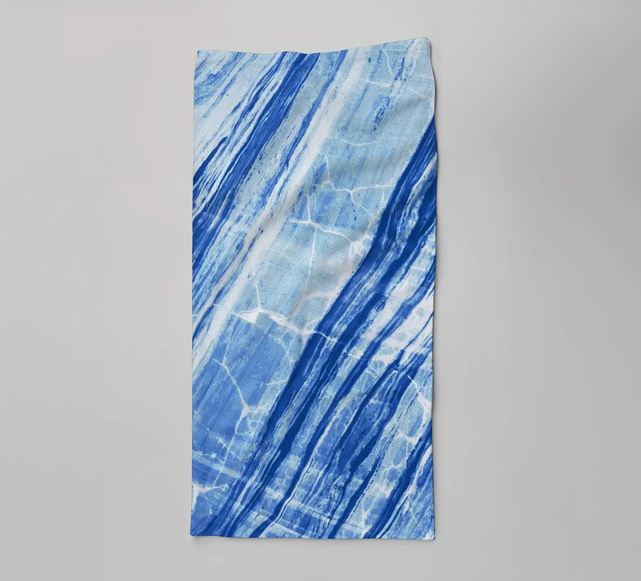 Abstract Marmer Denimblauw badhanddoek van SilverPegasus