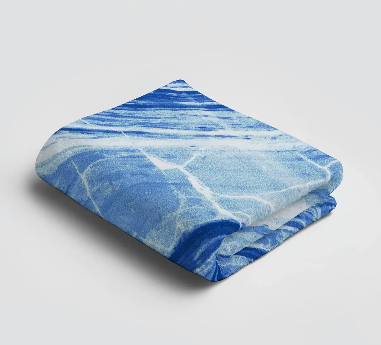 Abstract Marmer Denimblauw badhanddoek van SilverPegasus