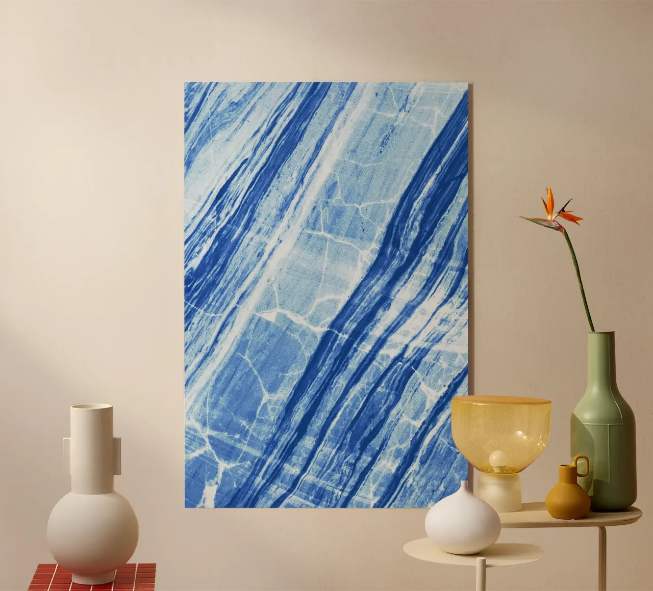 Mármol abstracto azul vaquero metacrilato de SilverPegasus