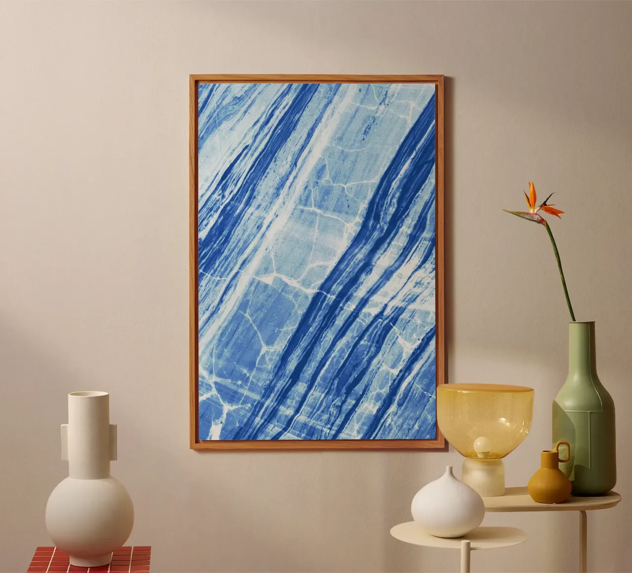 Abstract Marble Denim Blue Forex-Platte von SilverPegasus