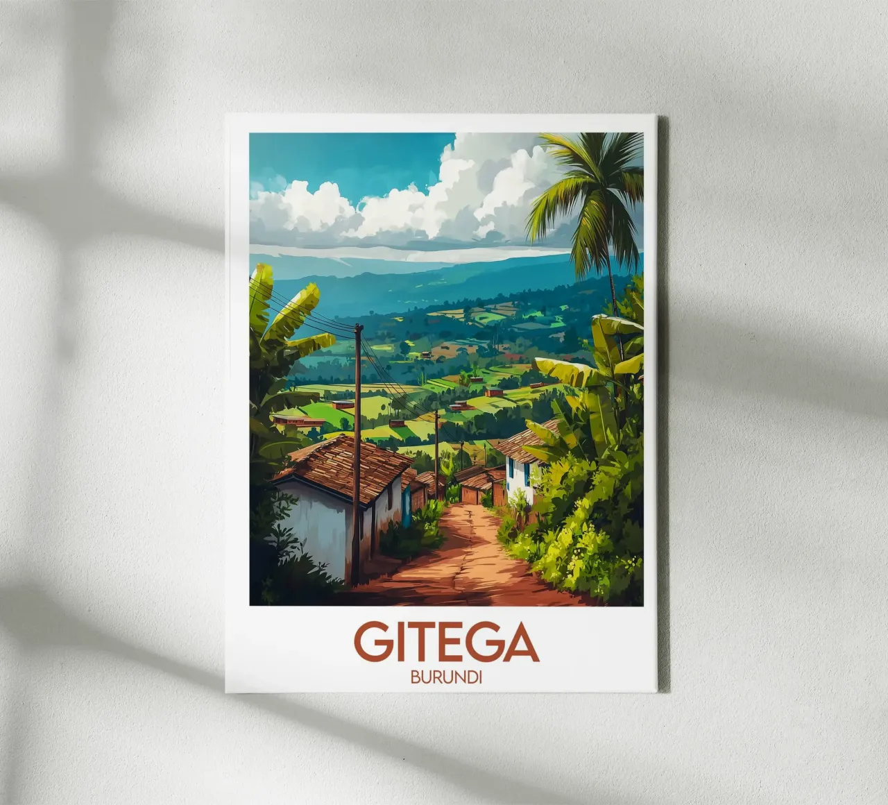 Affiche Gitega tela con Cornice a cassetta da Frame the World