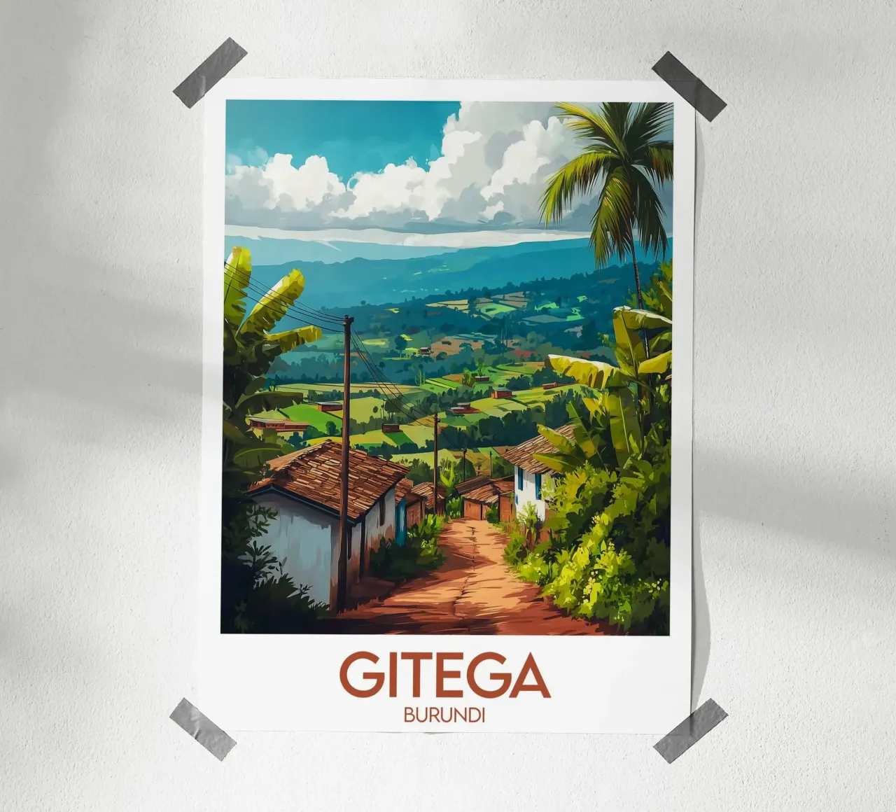 Affiche Gitega poster da Frame the World