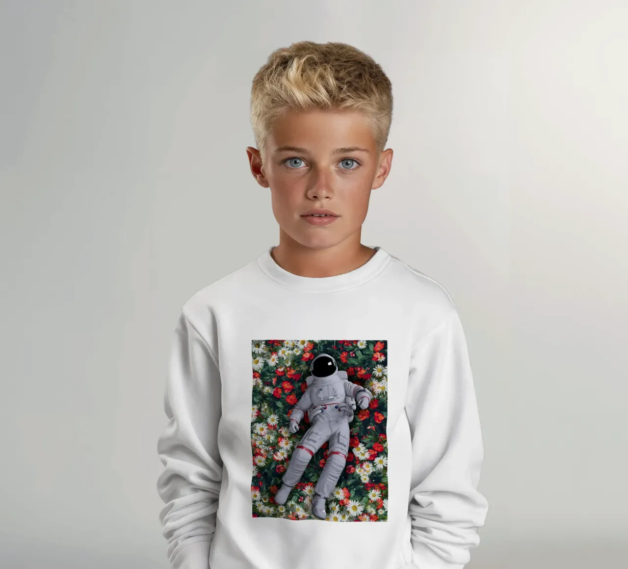 Un astronauta nel mio giardino felpa bambino da 🎁 ARTVI-SHOP