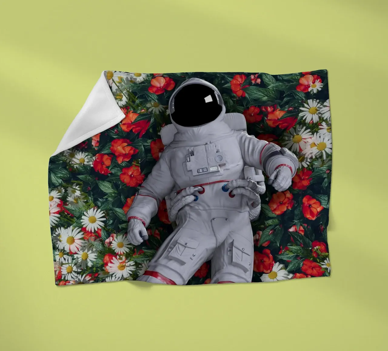 Un astronauta nel mio giardino coperta in pile da 🎁 ARTVI-SHOP