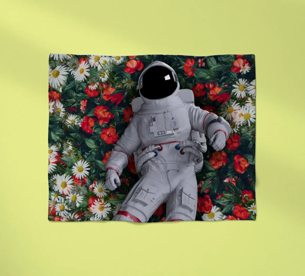 Un astronauta nel mio giardino coperta in pile da 🎁 ARTVI-SHOP