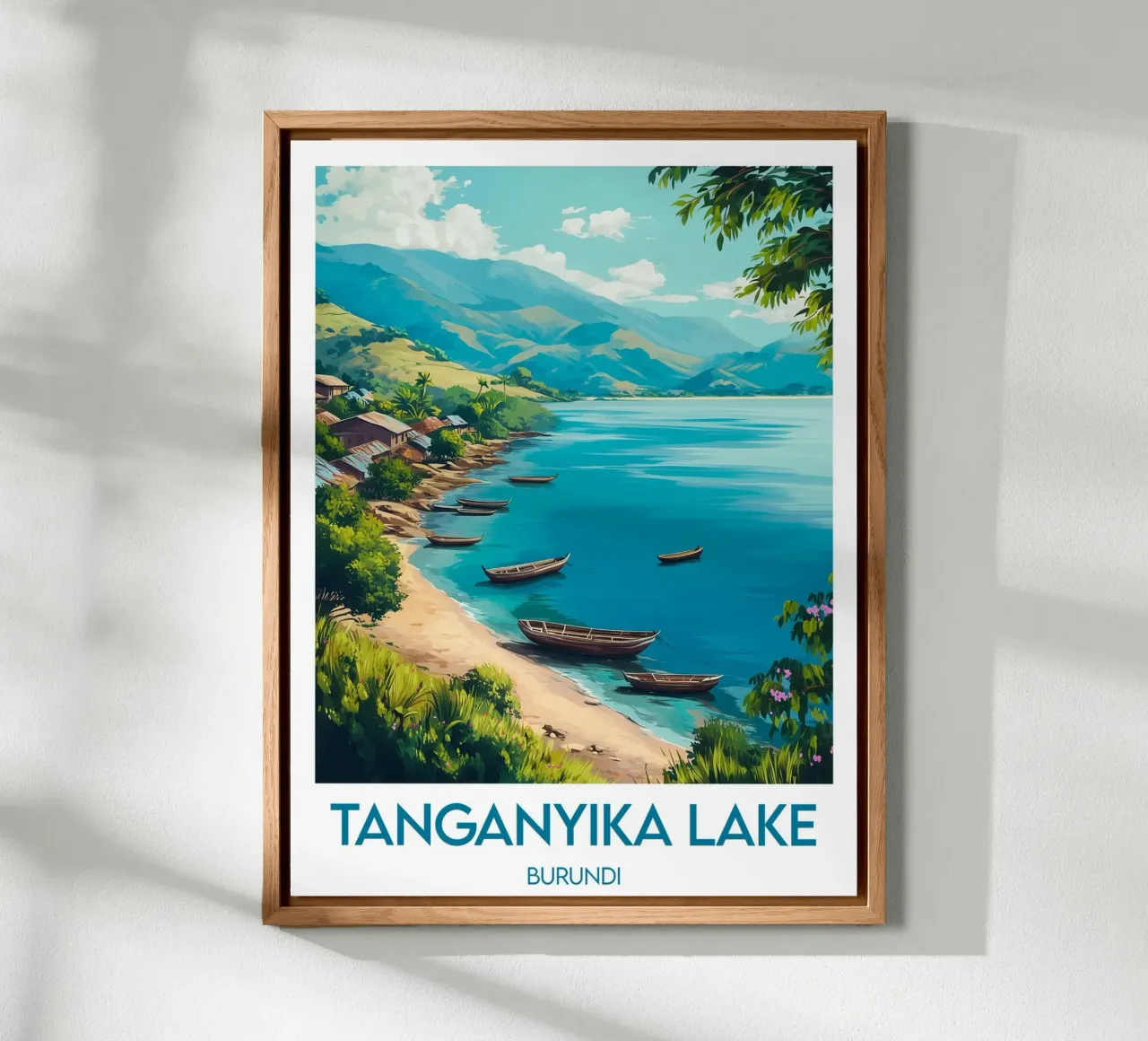 Affiche Tanganyika Lake Burundi Forex-Platte von Frame the World