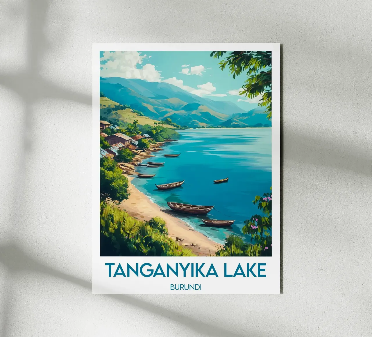 Affiche Tanganyika Lake Burundi Forex-Platte von Frame the World