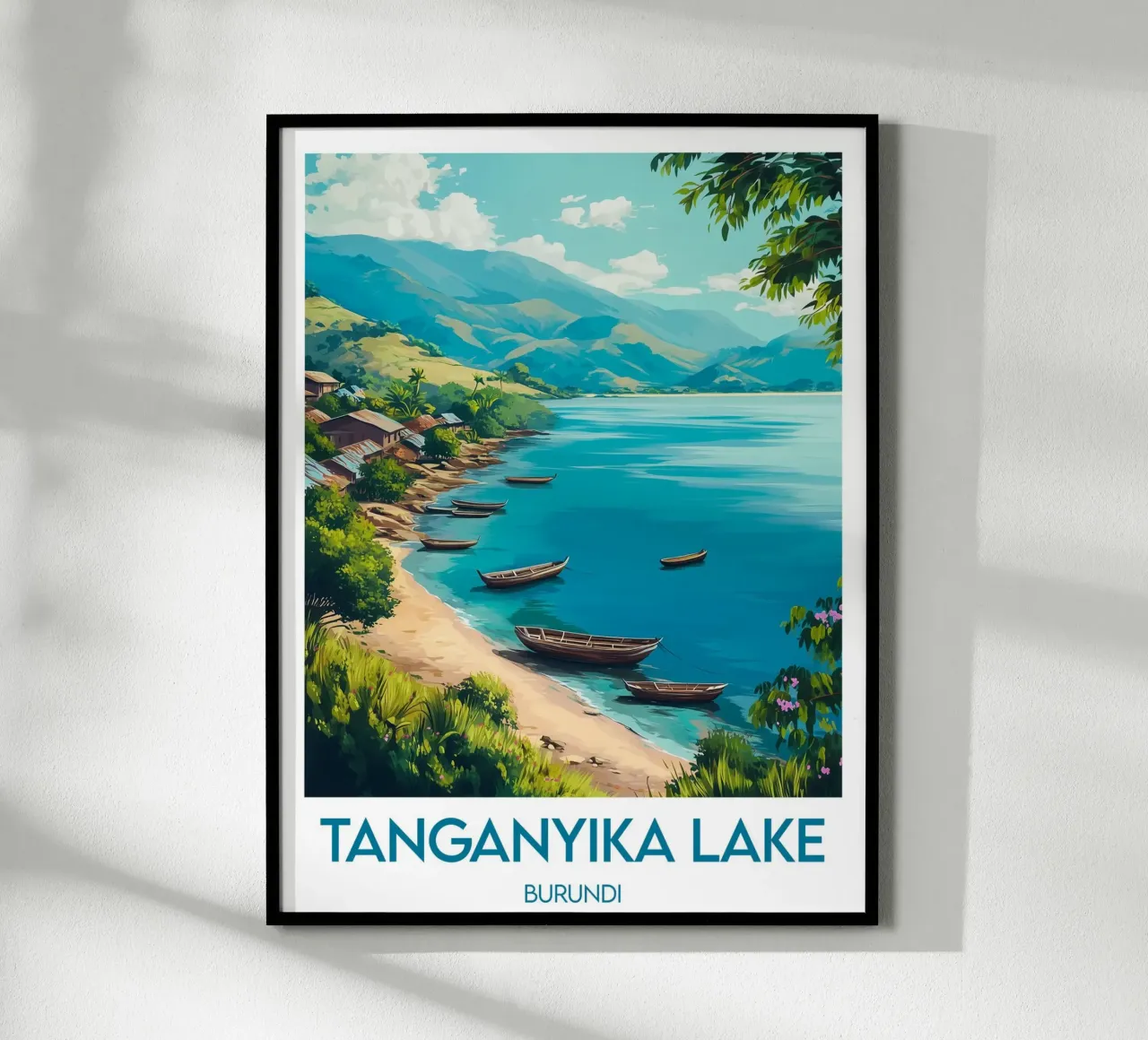 Affiche Tanganyika Lake Burundi Poster von Frame the World