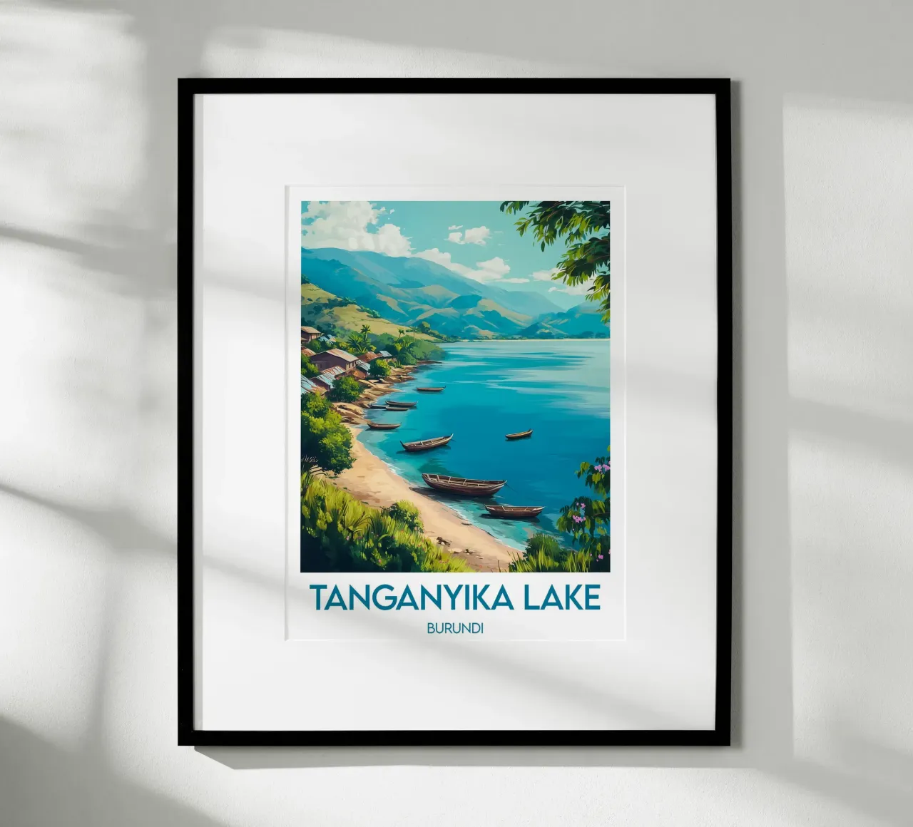 Affiche Tanganyika Lake Burundi Poster von Frame the World