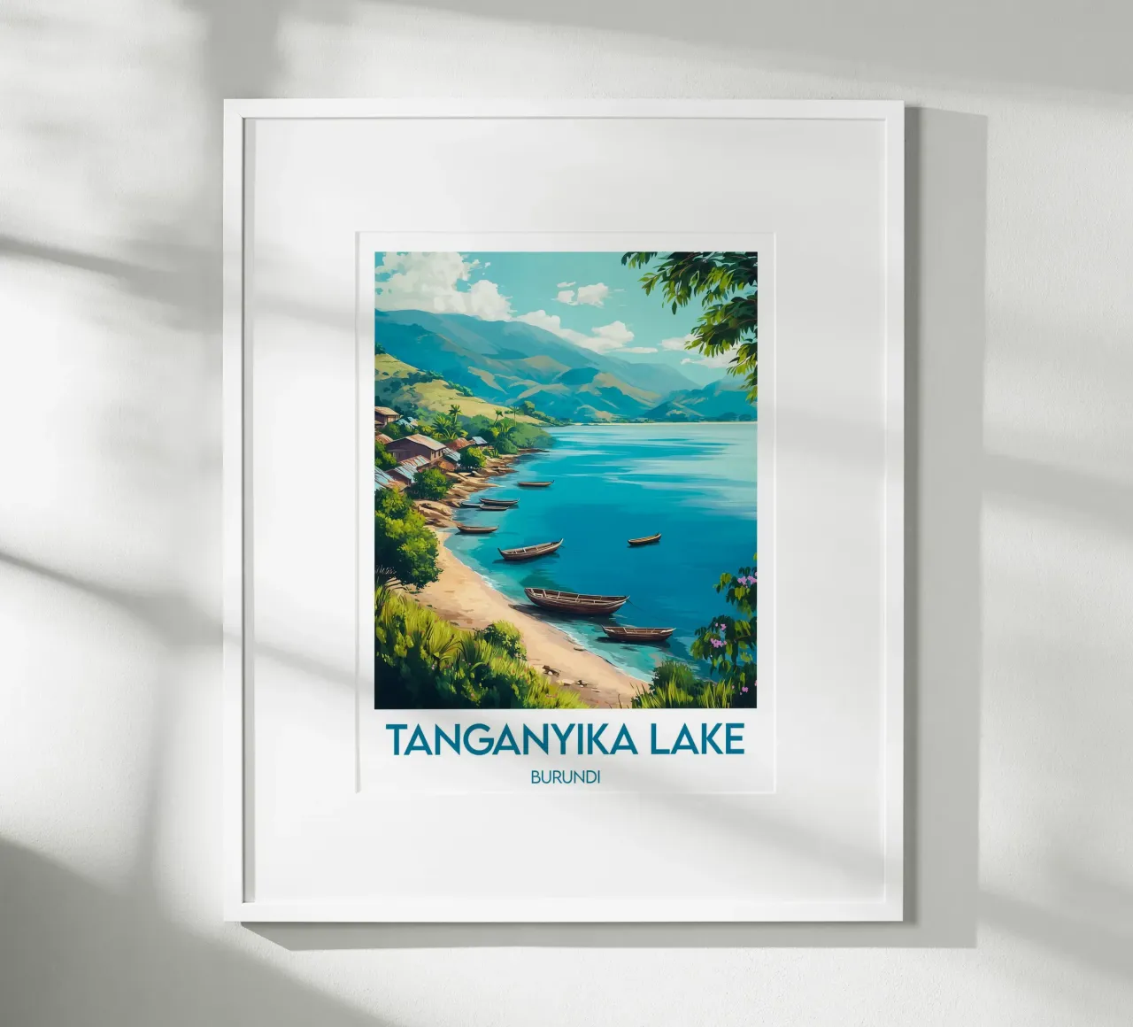 Affiche Tanganyika Lake Burundi Poster von Frame the World