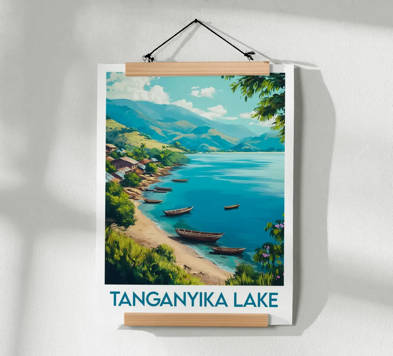 Affiche Tanganyika Lake Burundi Poster von Frame the World